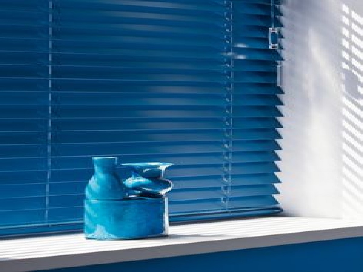 Wooden Blinds in Blue